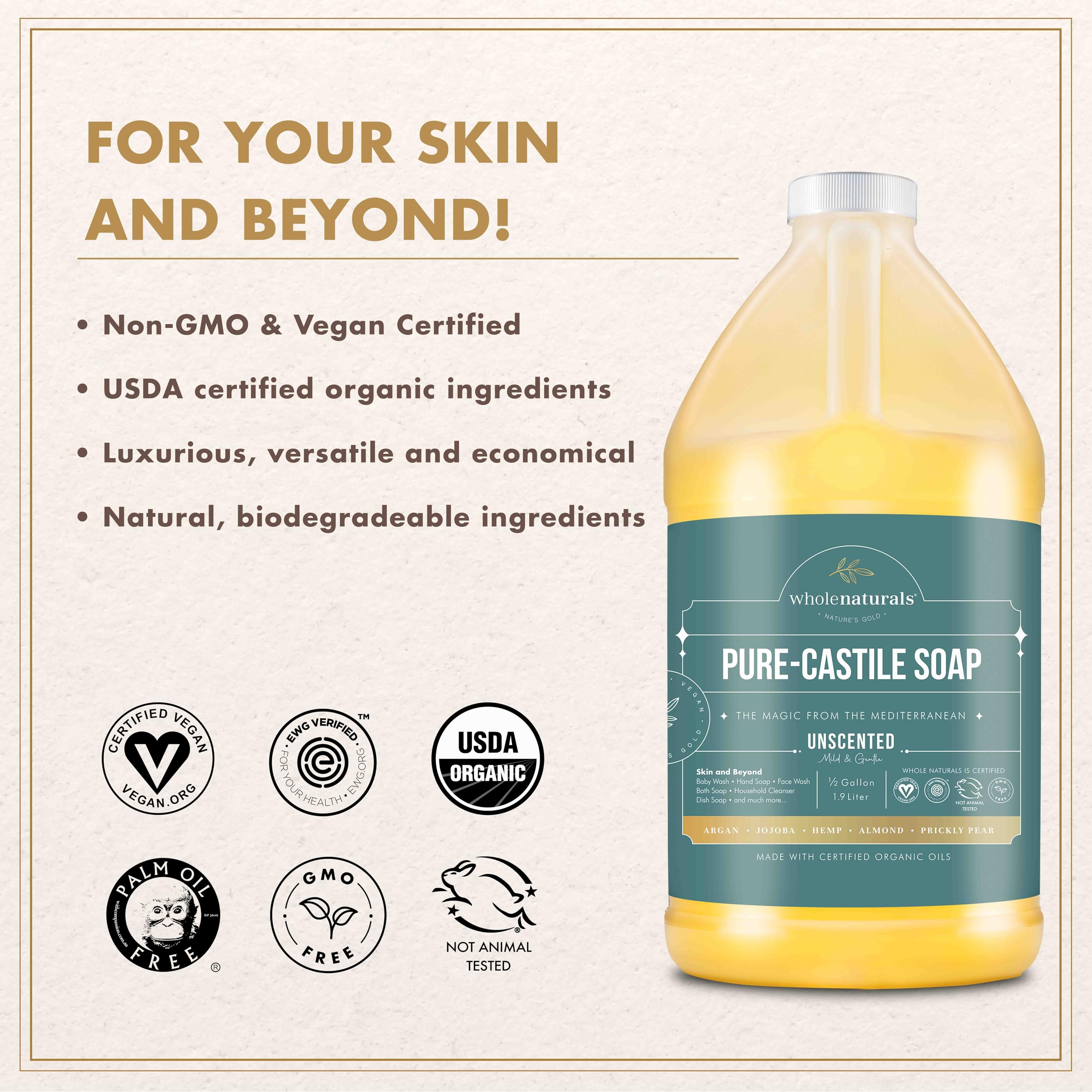 WHOLENATURALS Oil blend highlights gentle, hydrated cleansing.