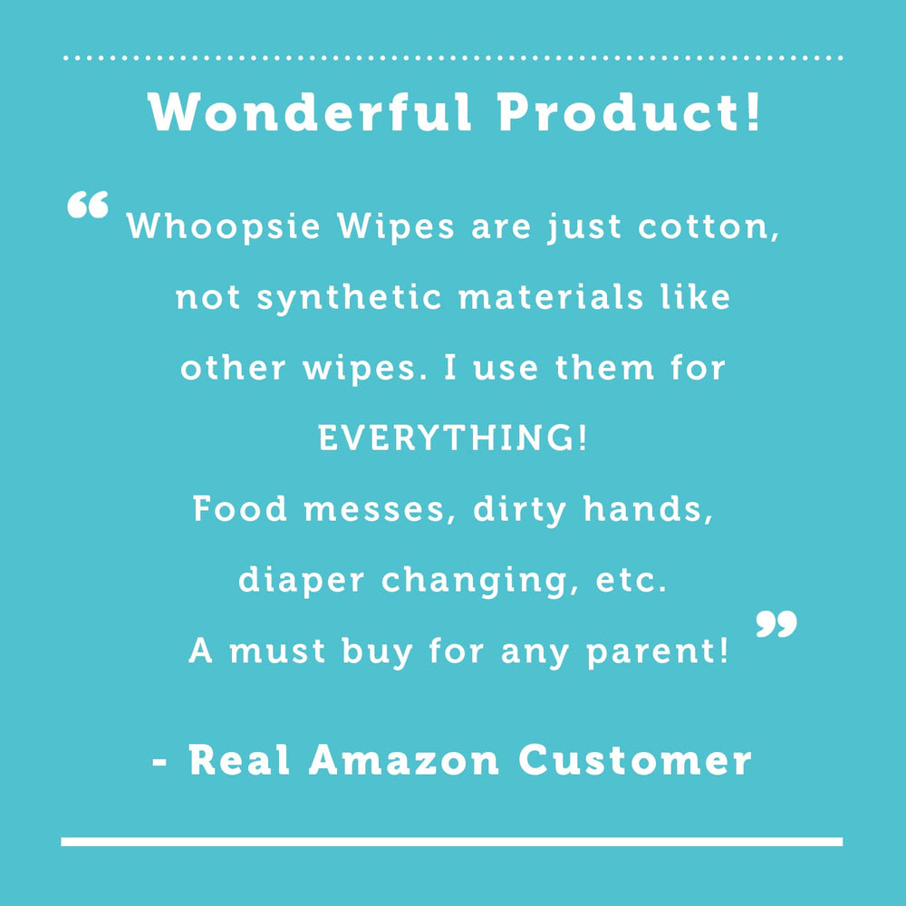 Whoopsie Wipes large 7.87-inch squares for quick cleanups.
