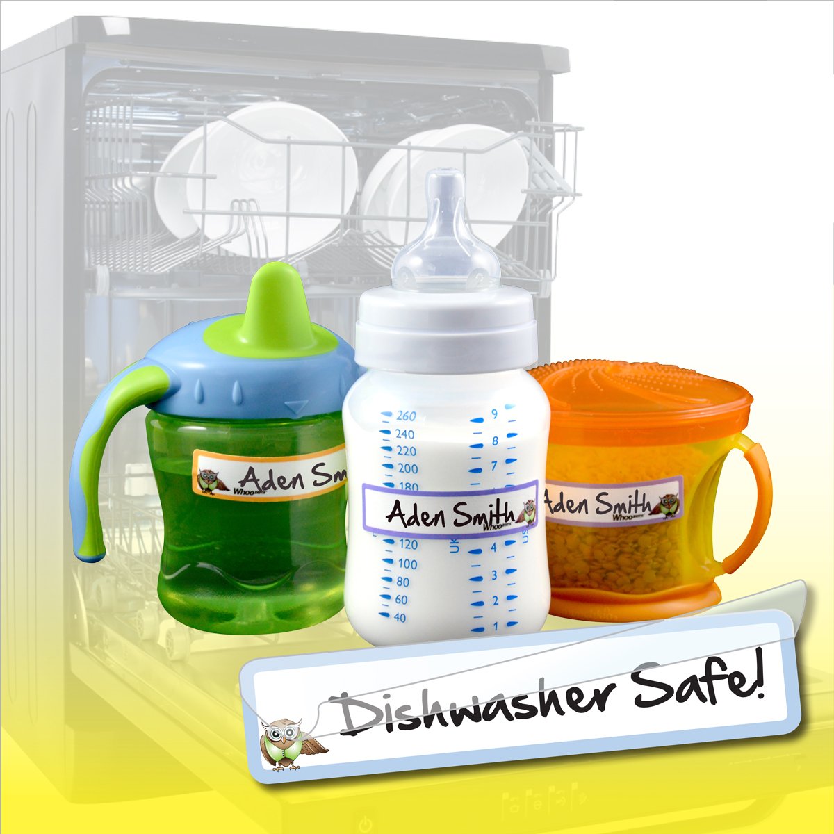 Whoozems labeling helps prevent mix-ups at daycare.