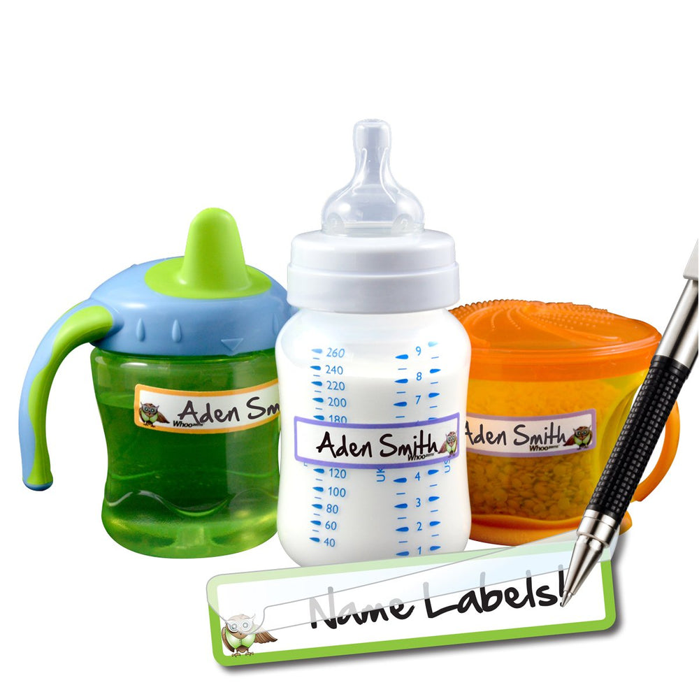 Whoozems self-laminate label shields against water and dirt.