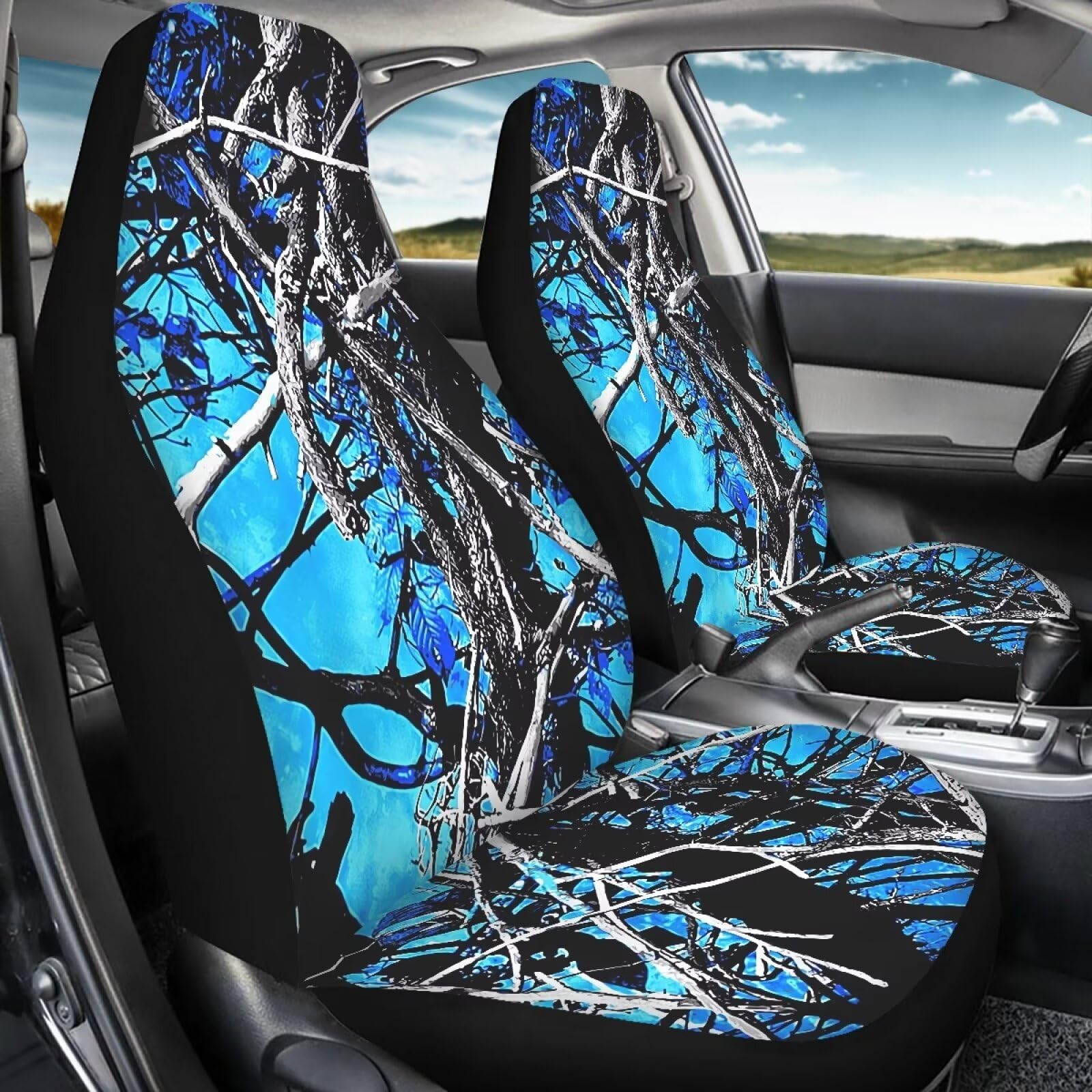 Whosucclay Blue Camo Oak material closeup highlights soft touch and tear resistance.