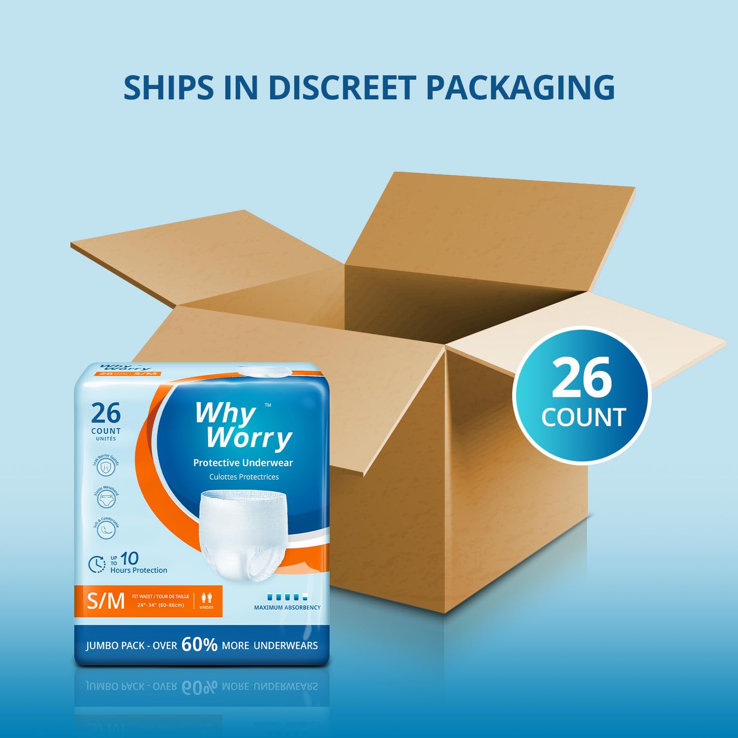 WhyWorry odor control technology neutralizes odors for fresher wear