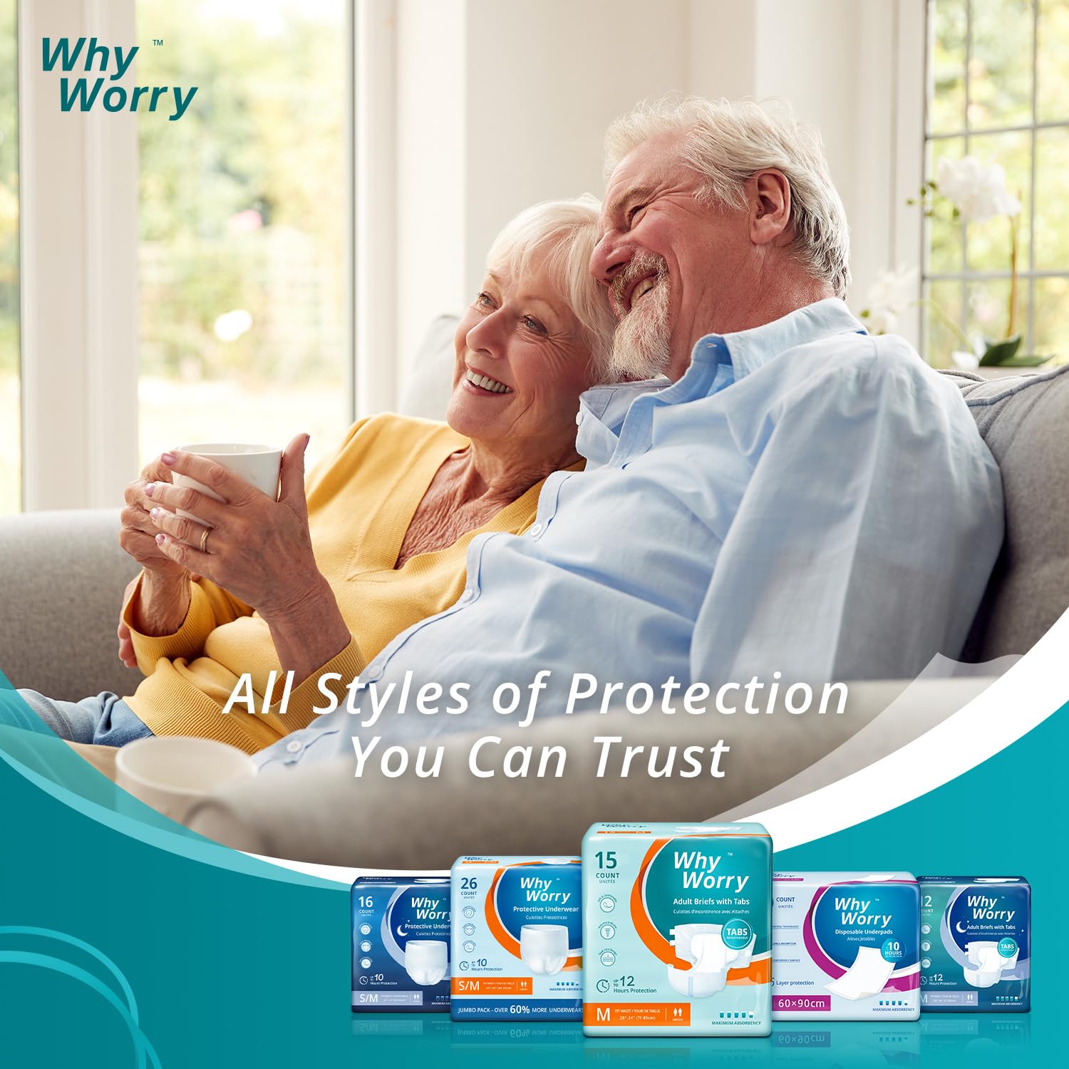 WhyWorry overnight protection for confidence through the night.