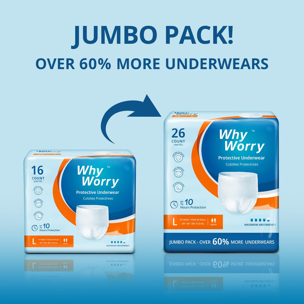 WhyWorry soft elastic waistband highlights comfortable fit for many body types.