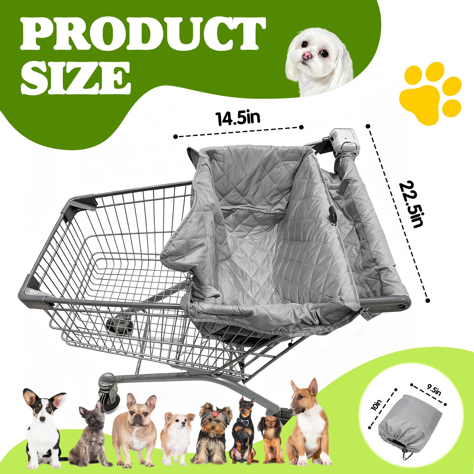 Wibeelee cart cover carabiner design for secure attachment.