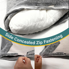 Wibeelee glow body pillow cover with side concealed zipper for easy insertion
