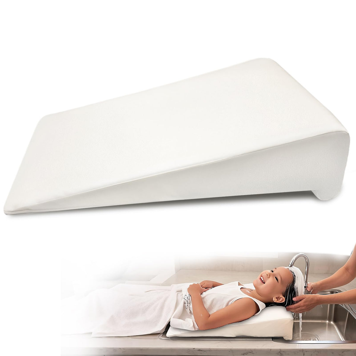 Wibeelee hair washing station ergonomic design supports gentle neck comfort during rinsing