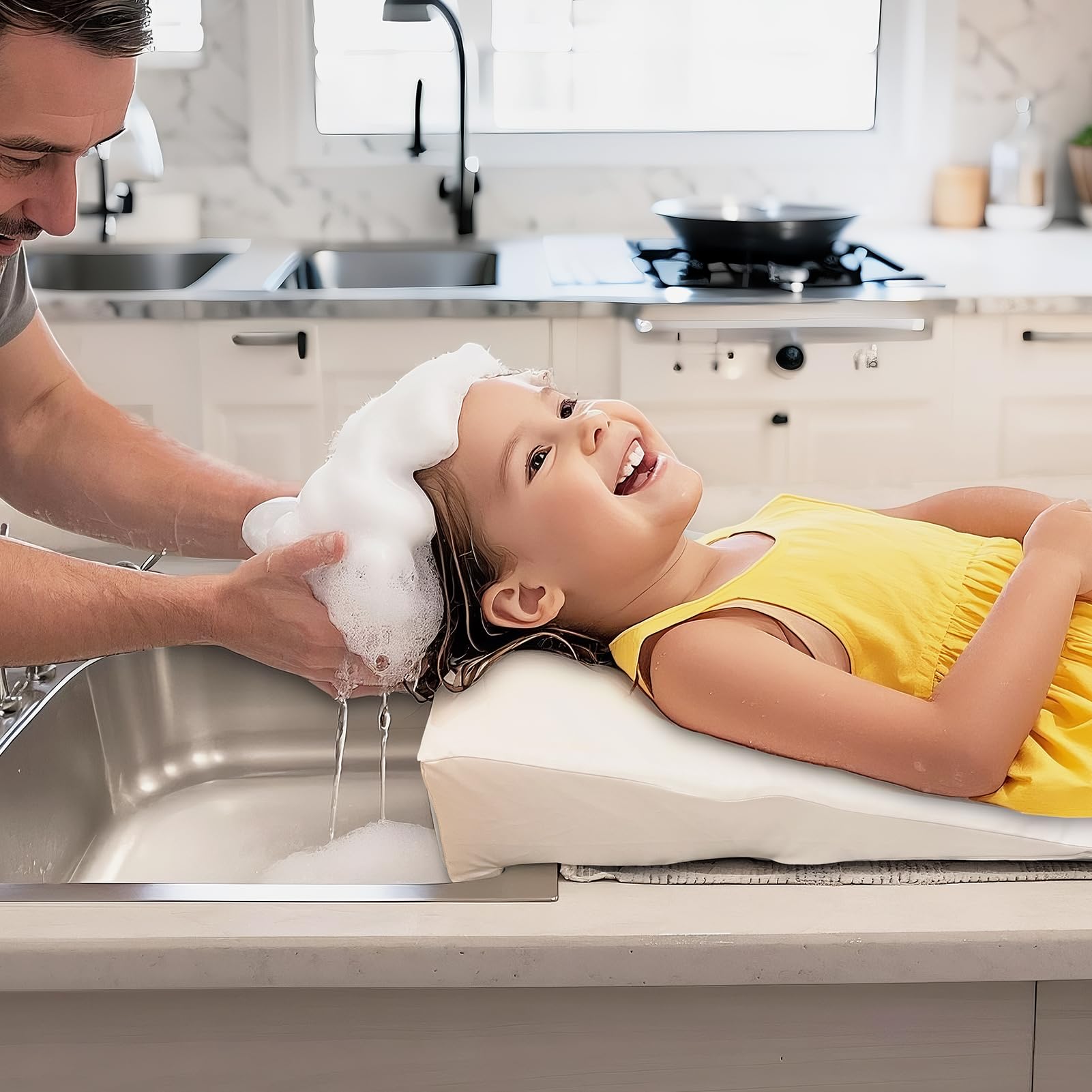 Wibeelee hair washing station multi-use for kitchen counters or vanity tops