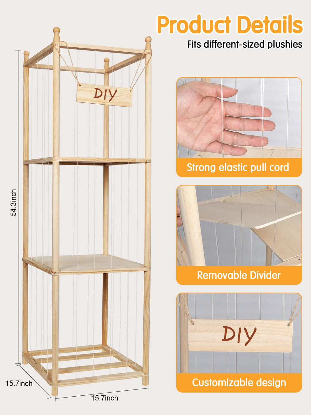 WIBOND storage corner fit in nursery illustrating space savings