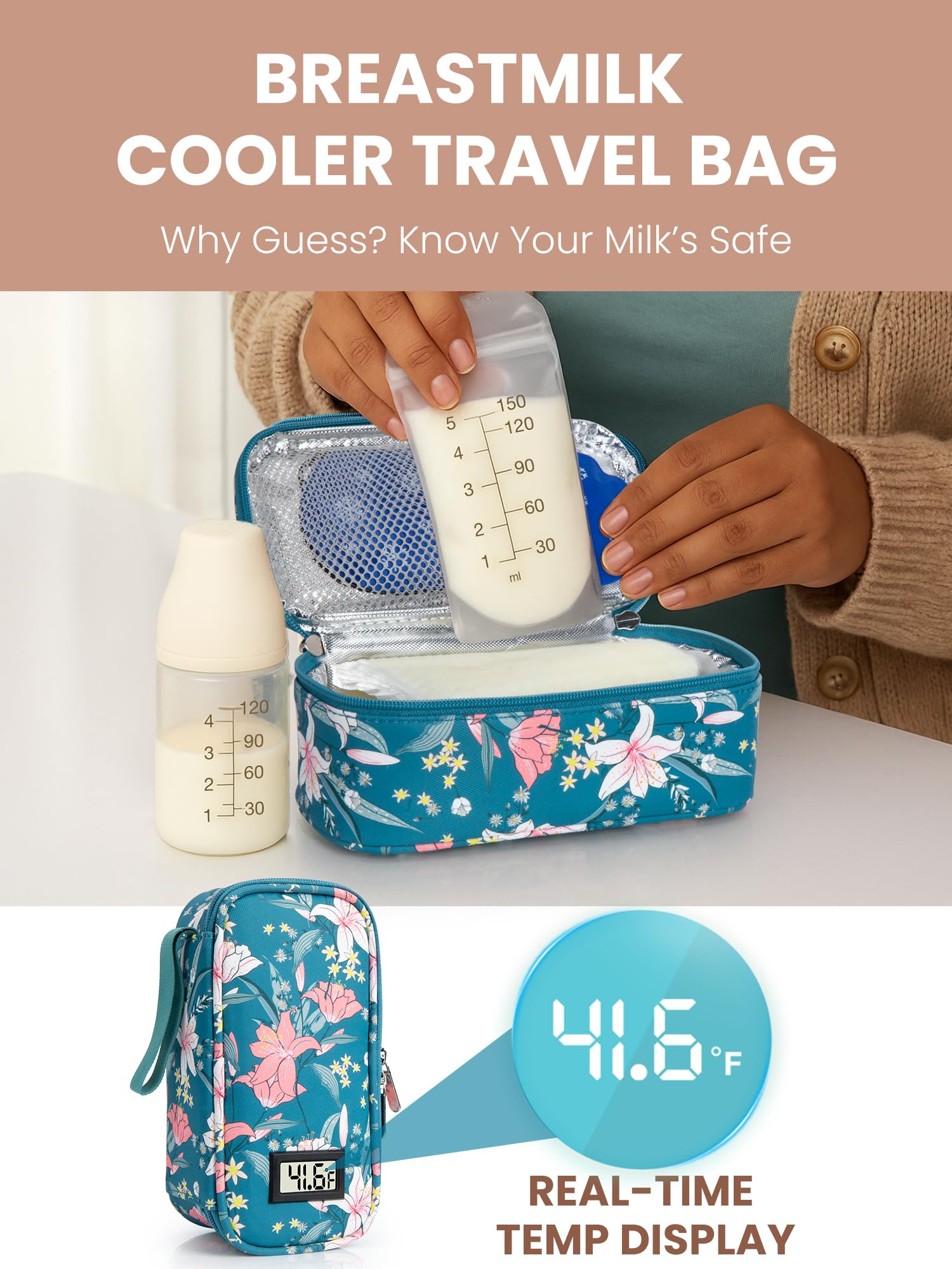Capacity fits 6-8 standard bags for busy day trips with WIBOND cooler