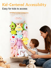 WIBOND stuffed animal storage transparent-cords display plushies clearly for quick selection