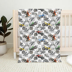 Wicbfdfv black and white plaid blanket adds nursery decor while keeping little one warm.