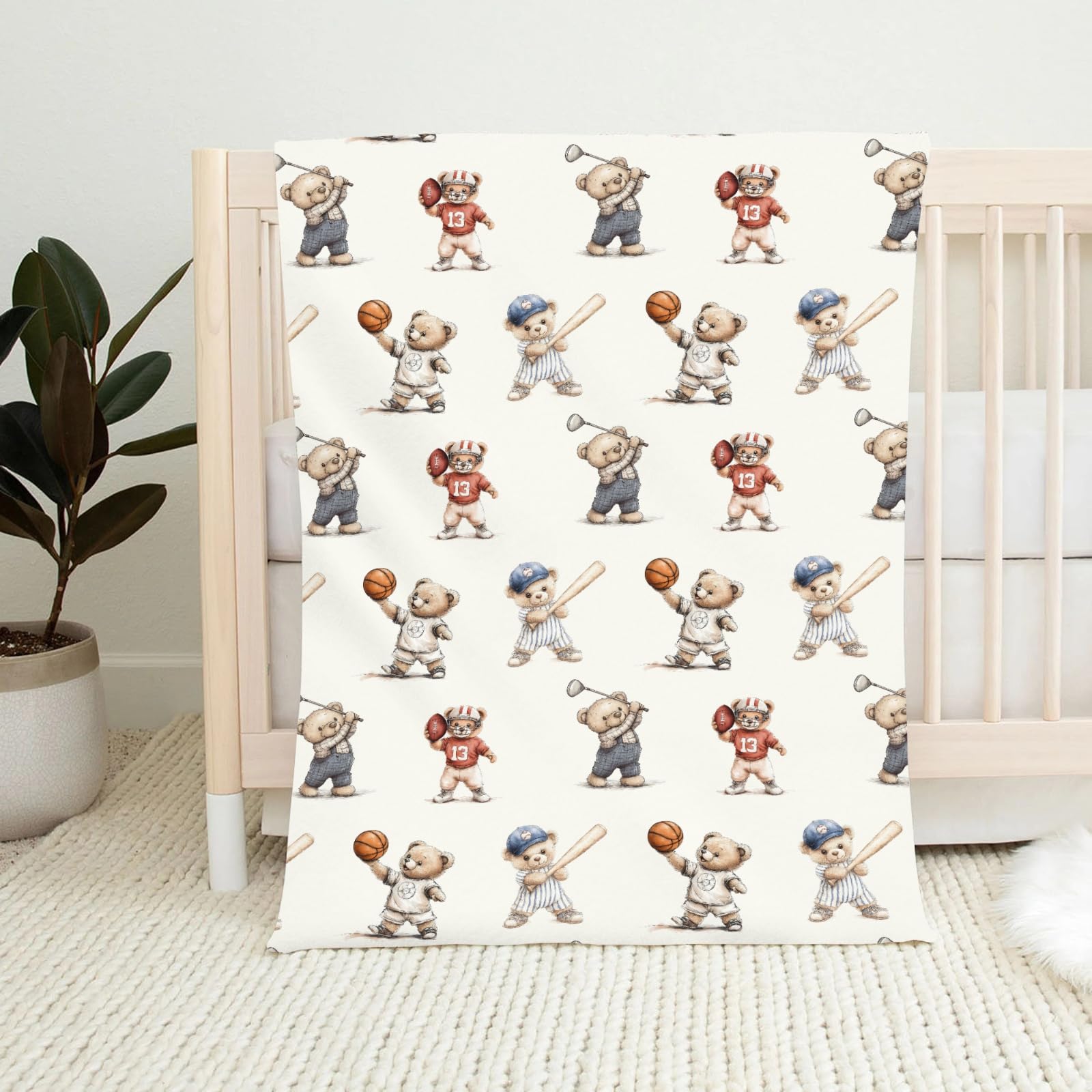 Wicbfdfv 30x40 blanket suitable for nursery and stroller outings