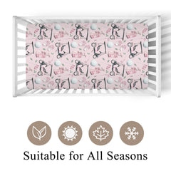 Wicbfdfv crib sheet 52x28 inch fits standard cribs for a snug, secure sleep surface