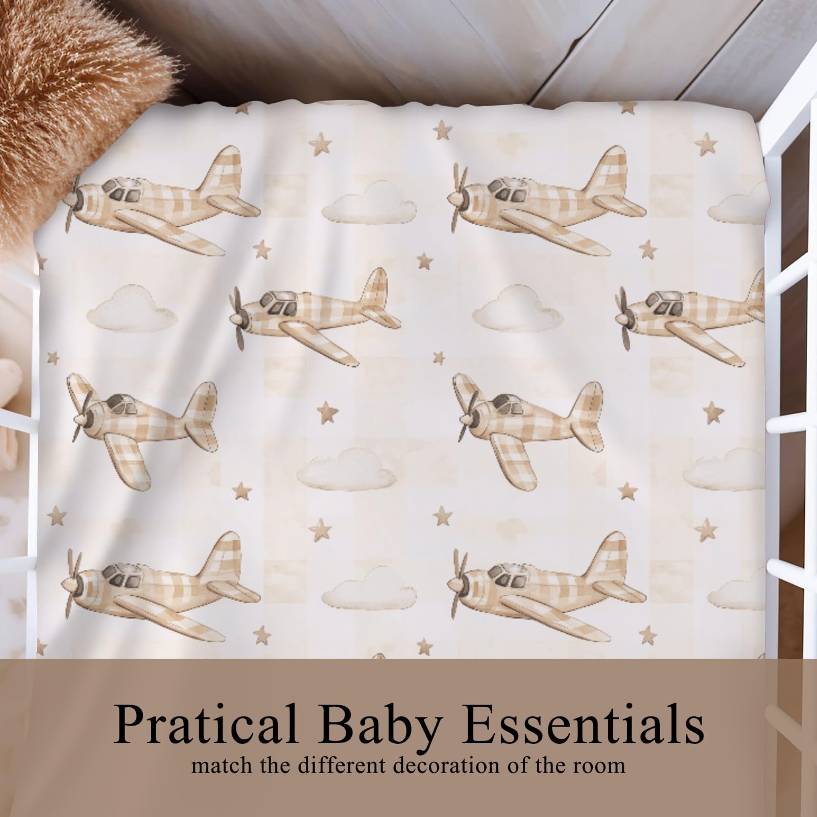 Wicbfdfv Chic nursery pattern complements boy or girl decor.
