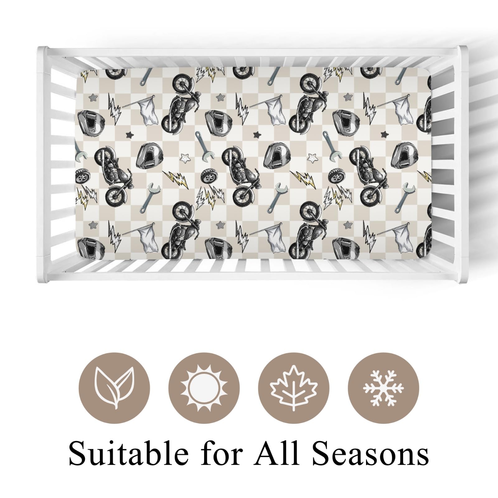 Wicbfdfv flag plaid baby sheet adds stylish nursery decor and easy care.