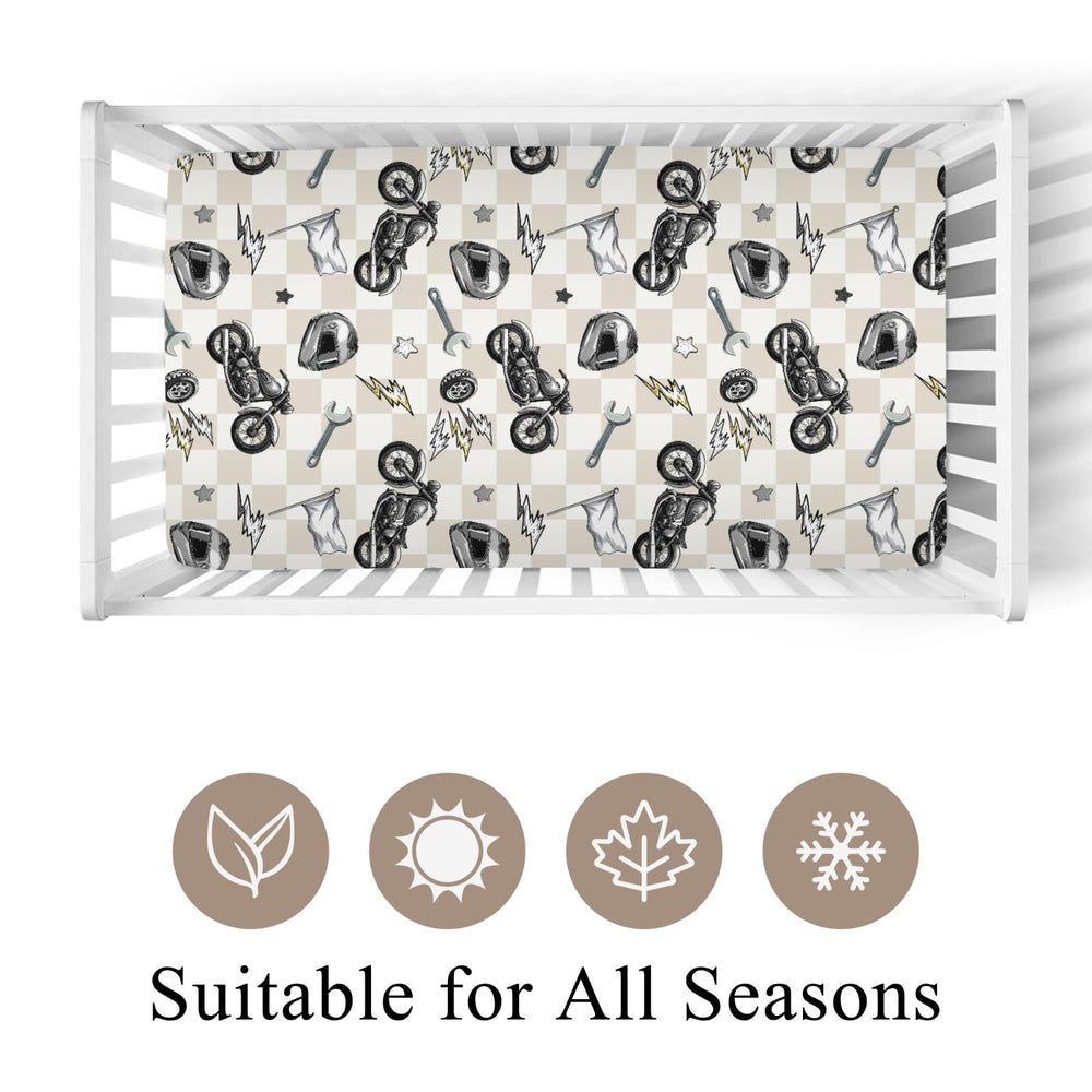 Wicbfdfv flag plaid baby sheet adds stylish nursery decor and easy care.