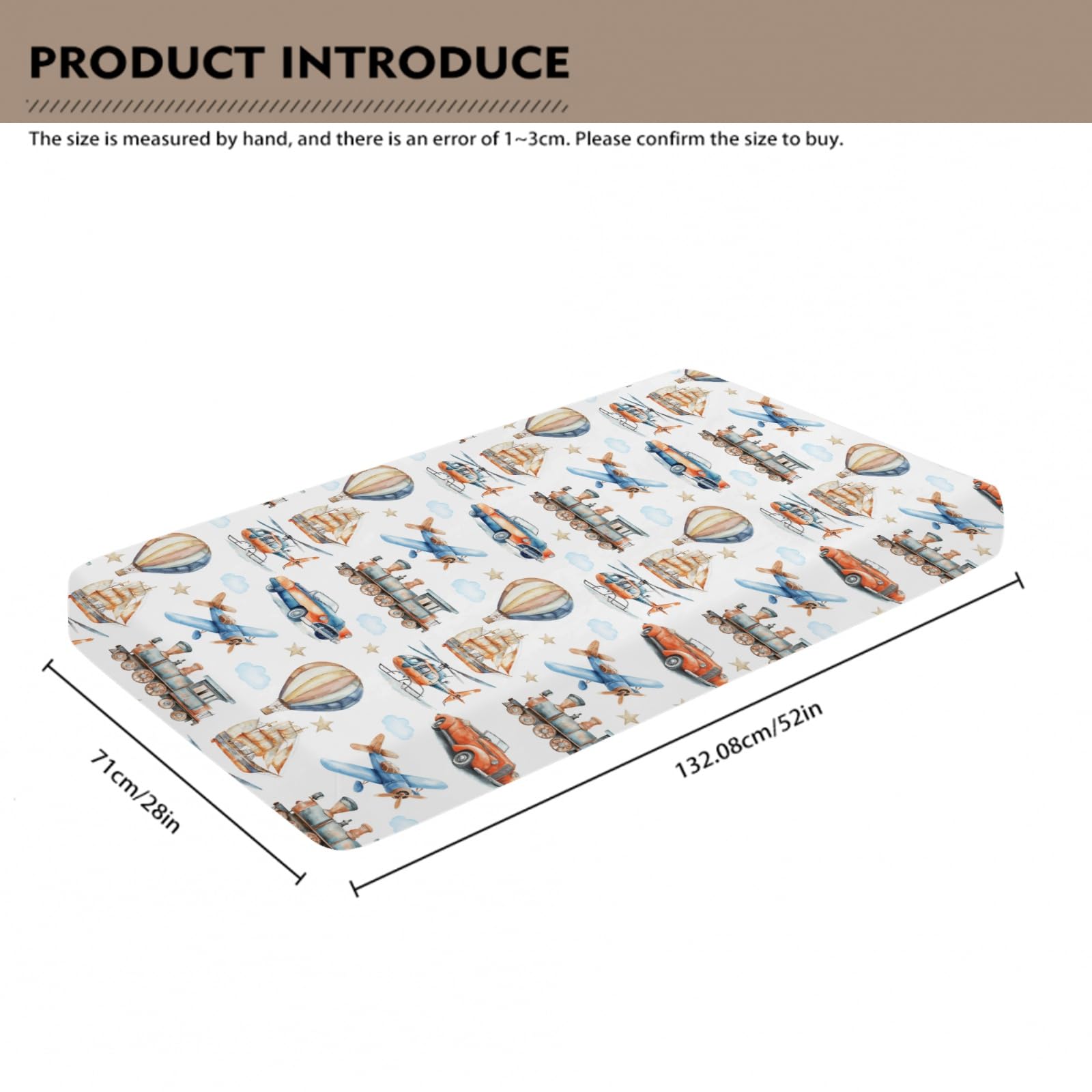 Wicbfdfv nursery print sheet for easy cleaning and care.