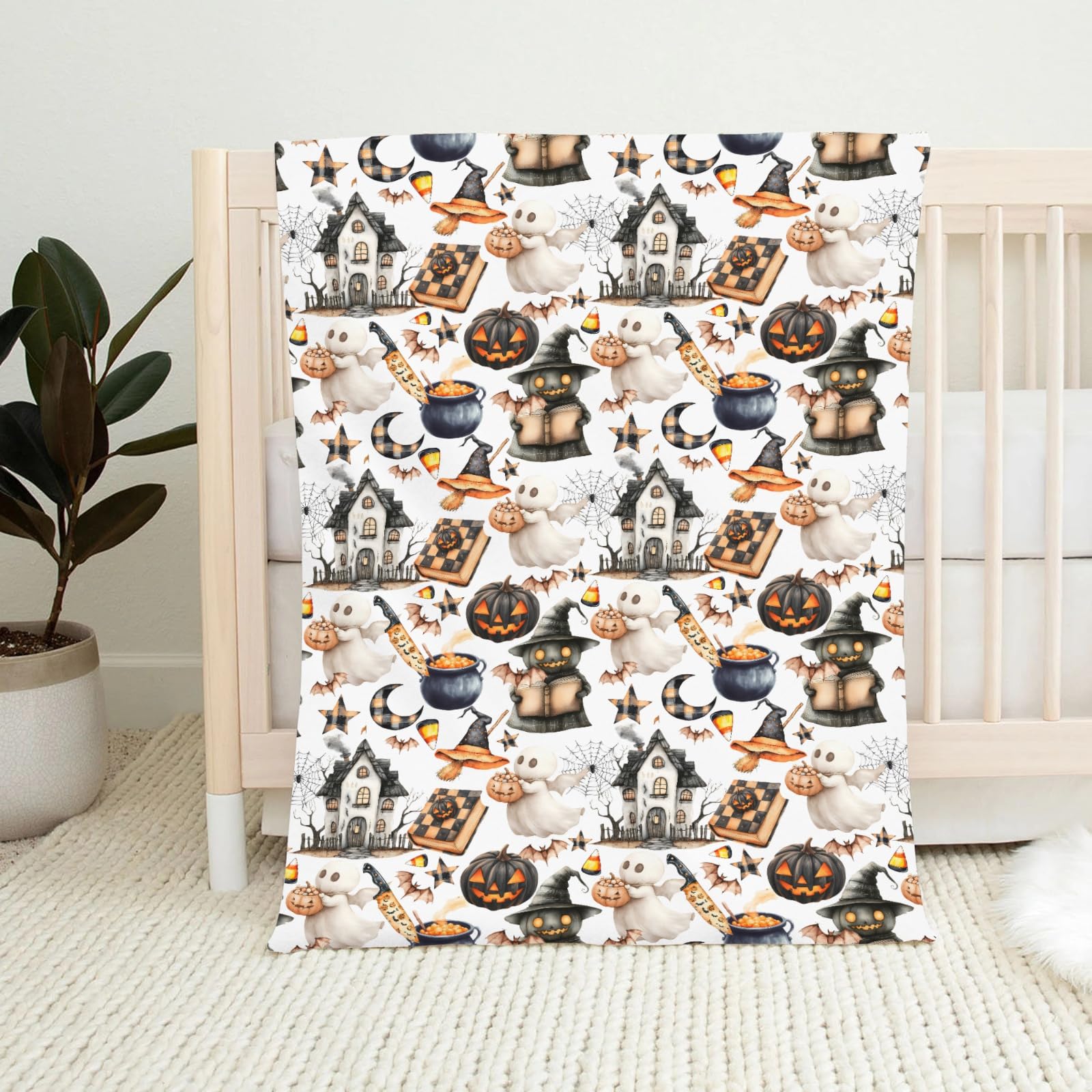Wicbfdfv plaid baby blanket, nursery essential for swaddling.