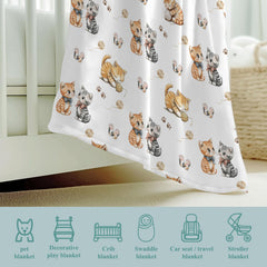 Wicbfdfv travel-ready blanket 60x80 for car seats and strollers.