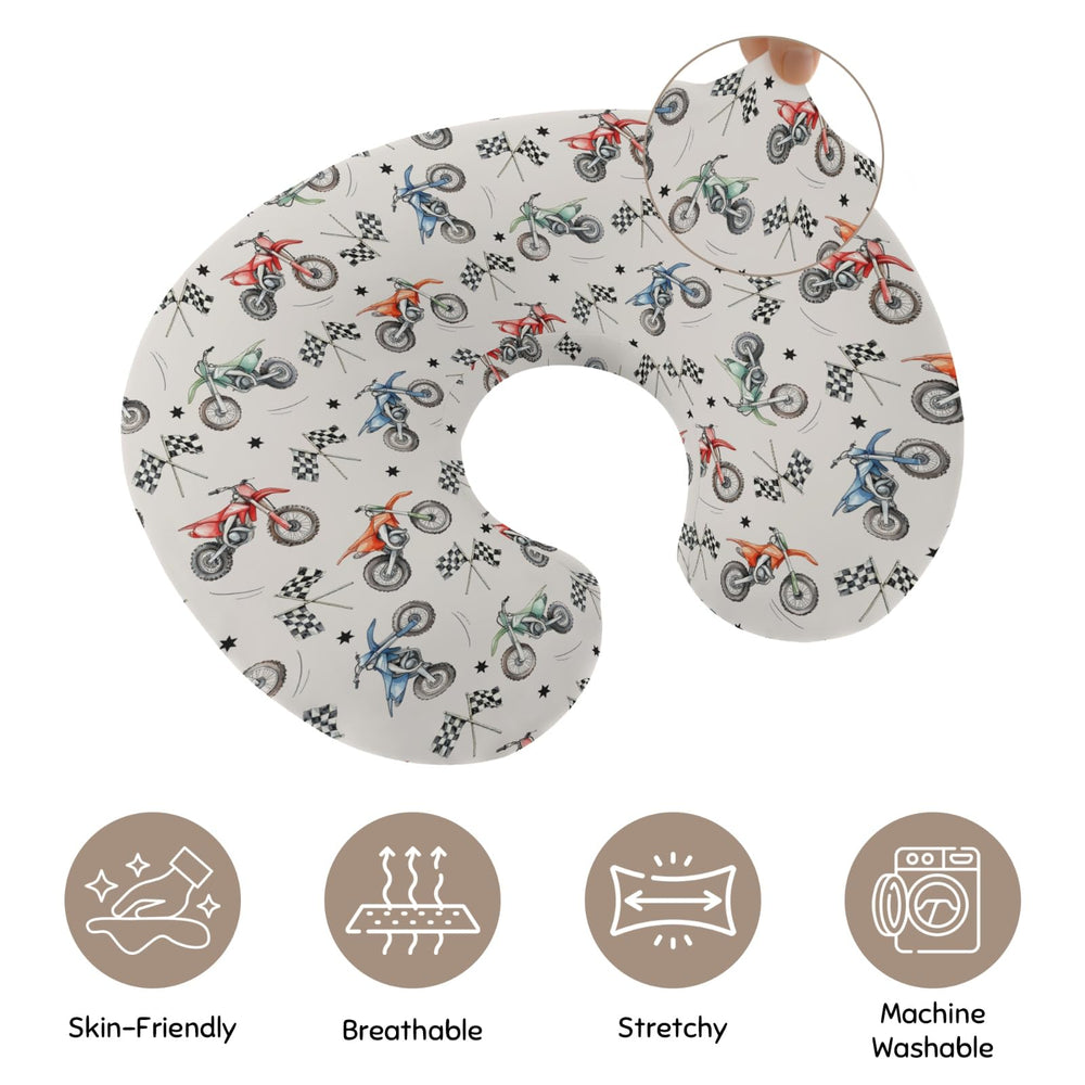 Wicbfdfv U-shaped support snug fit cover suits standard nursing pillows