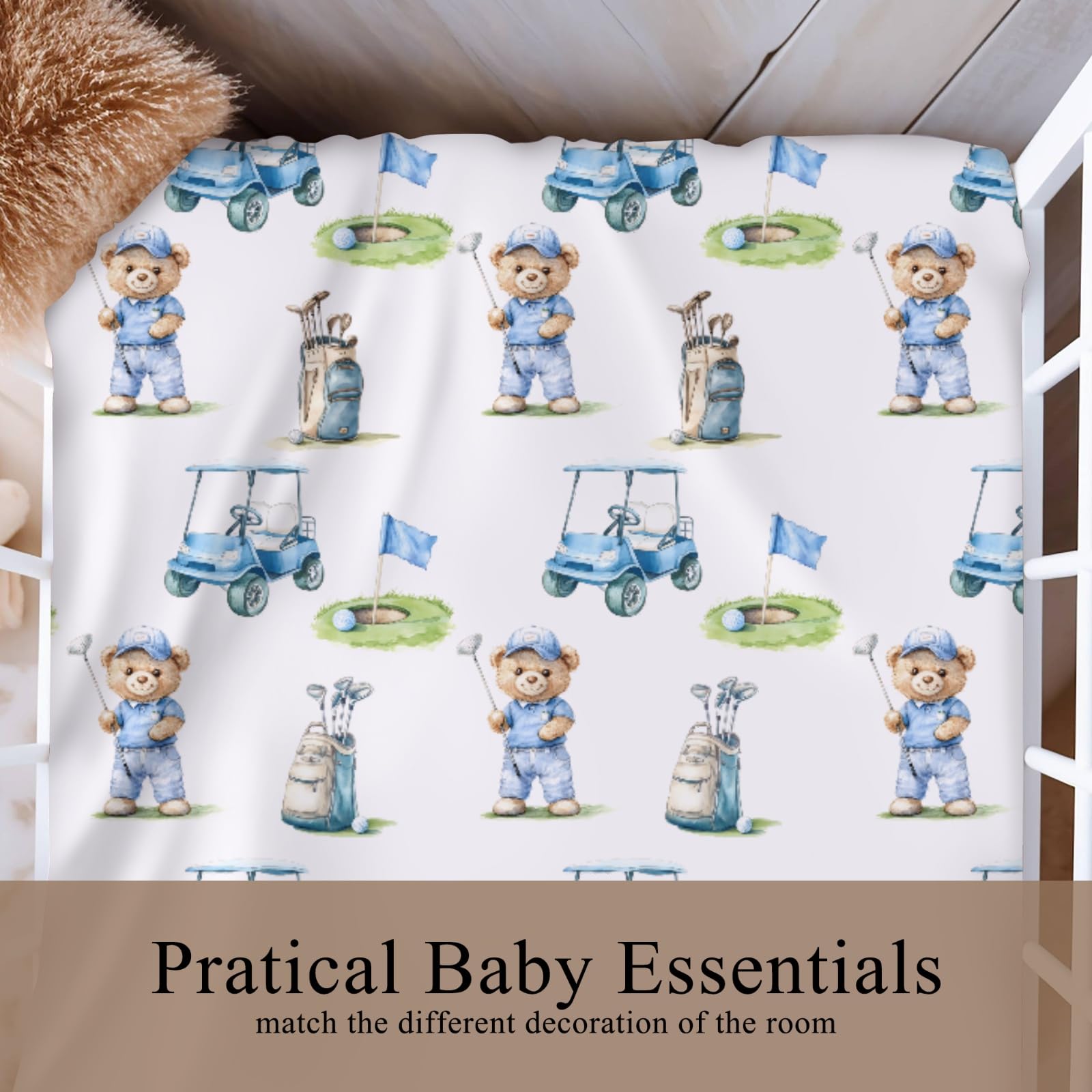 Unisex nursery design complements any theme and photos nicely.