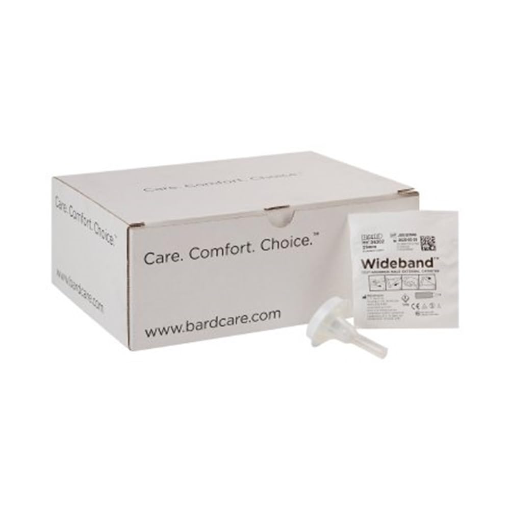 Wideband condom external catheter 29mm medium with extra adhesive for secure wear
