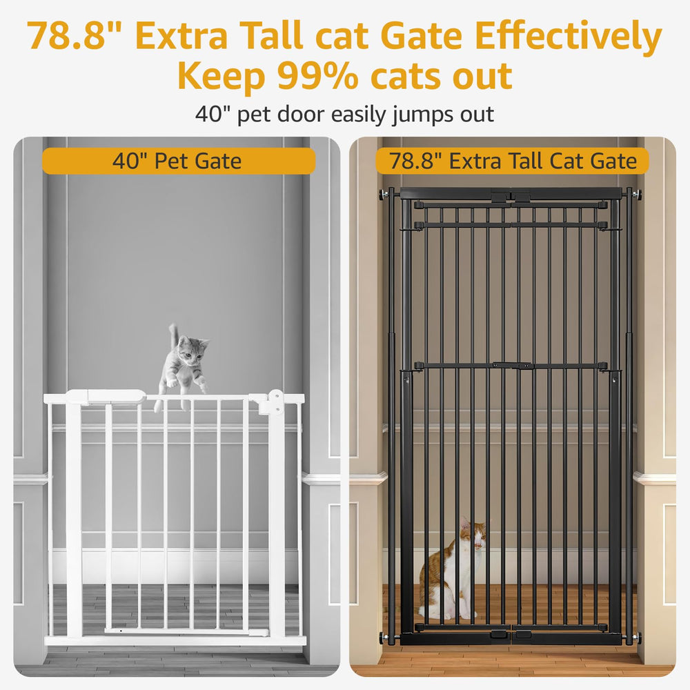 WIDERSAFER adjustable-width gate showing 28.3-33-inch wide range for a flexible fit.