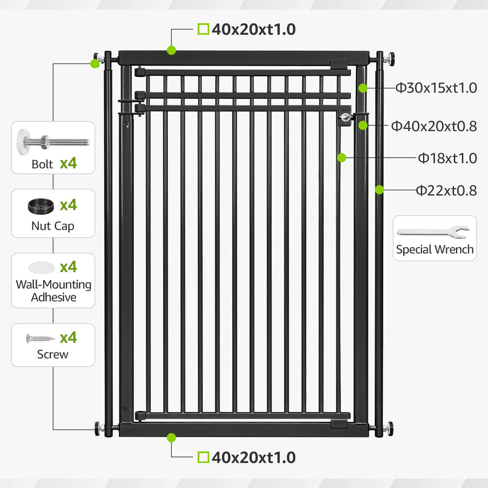 WIDERSAFER durable kit with bolts and extenders for quick setup.