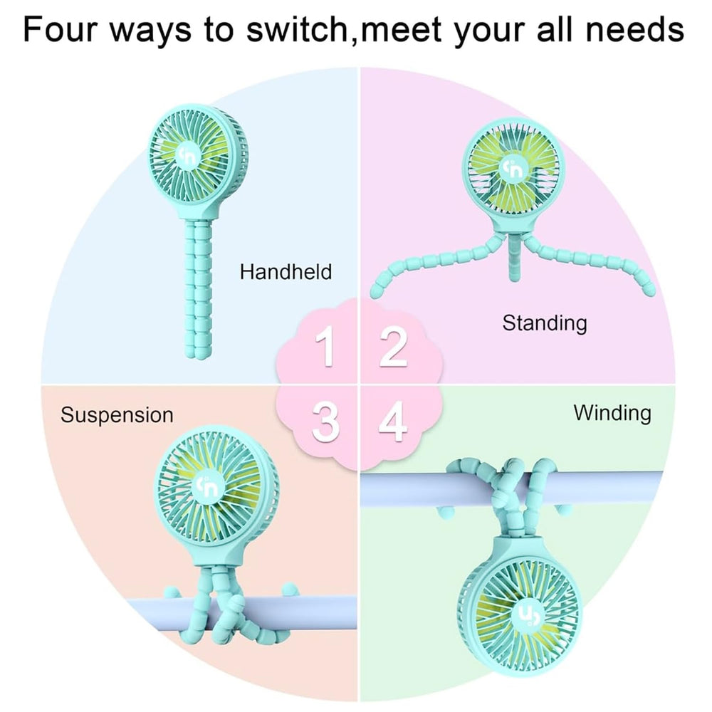 WiHoo 360-degree rotate head adjusts airflow for comfortable positioning.
