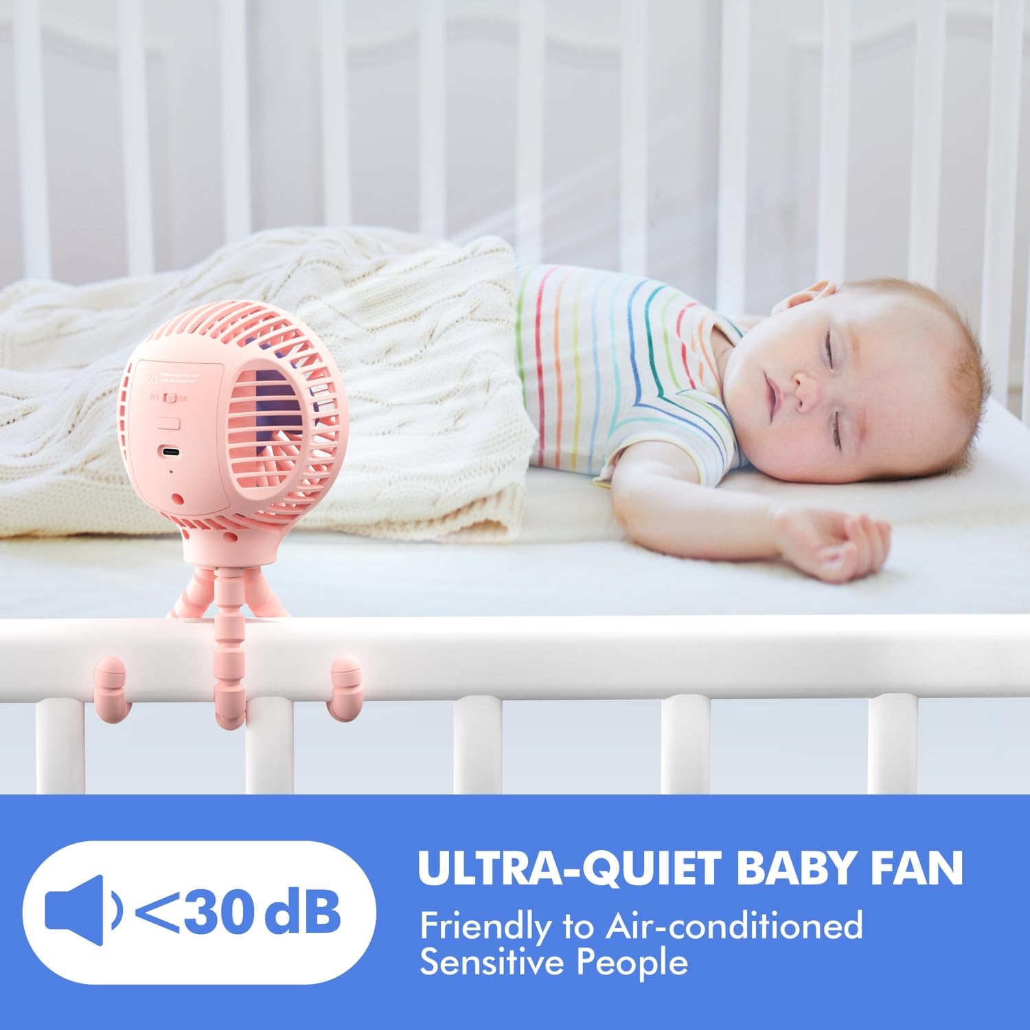 WiHoo fan with USB or battery power for flexible use