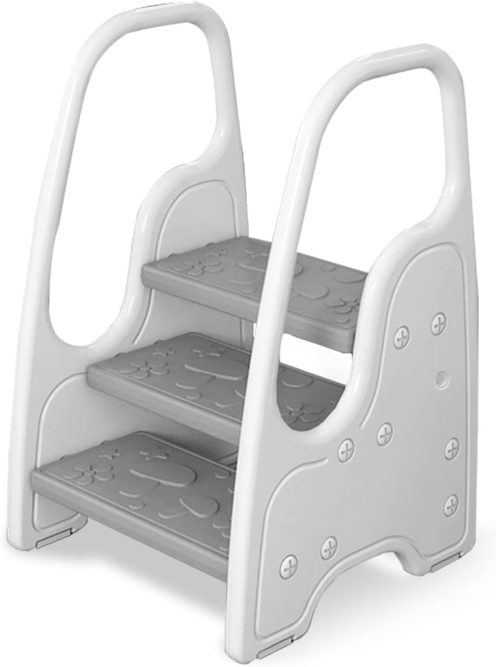 Wiifo 3-step stool gray sturdy structure supports confident steps
