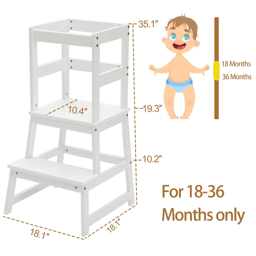 Wiifo four-sided safety rails provide balanced support for toddlers climbing on.
