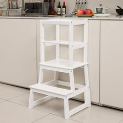 Wiifo solid wood construction provides sturdy support for little helpers.
