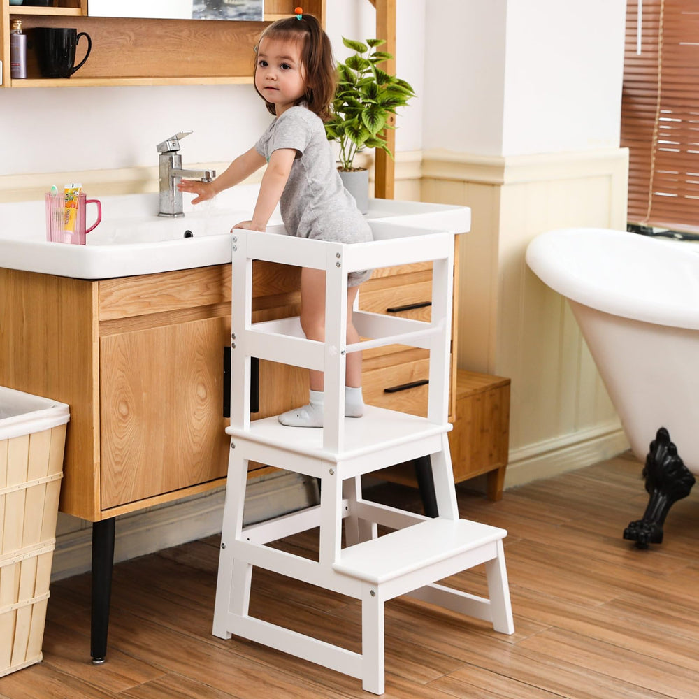 Wiifo white finish adds a clean, modern look to any kitchen or bathroom.