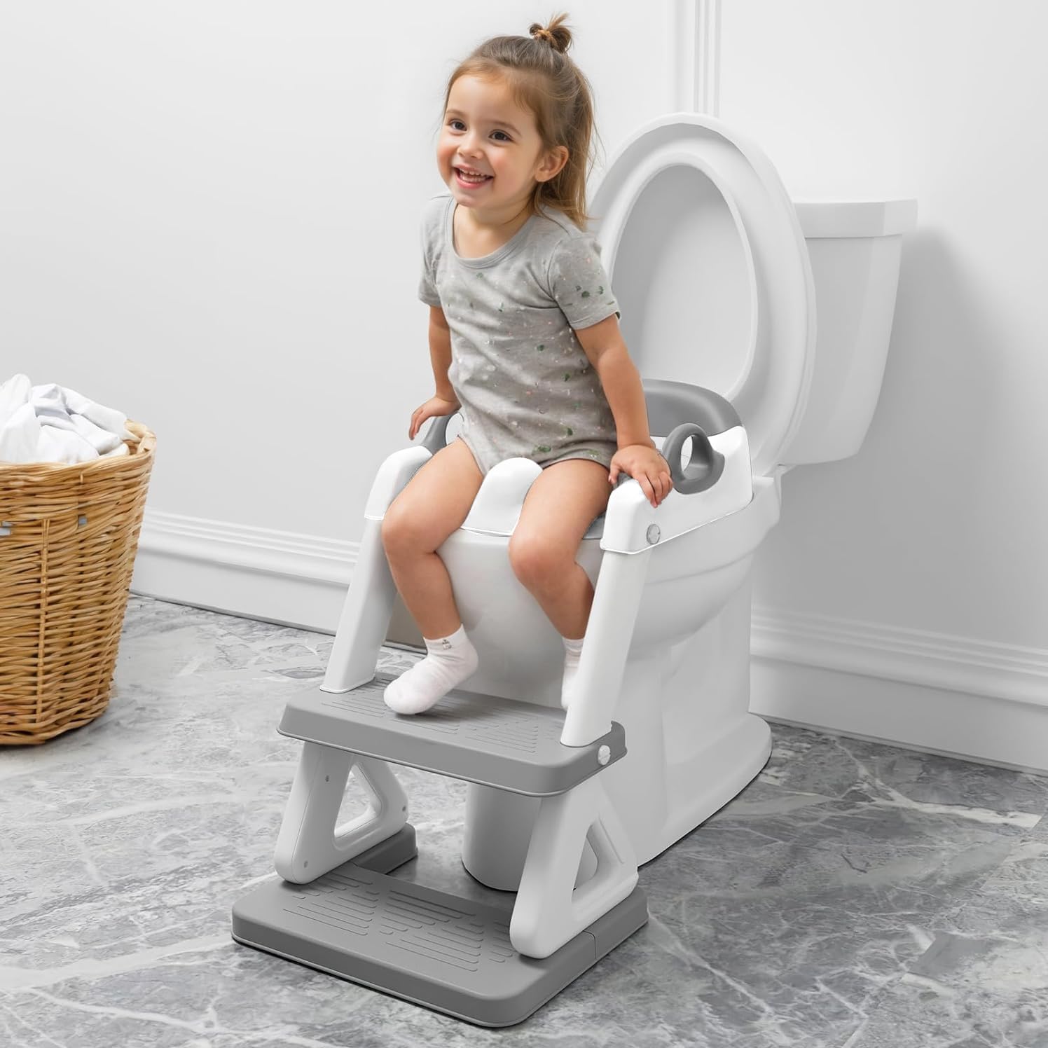 Wiifo potty ladder with non-slip base and steps for safer independent climbing.