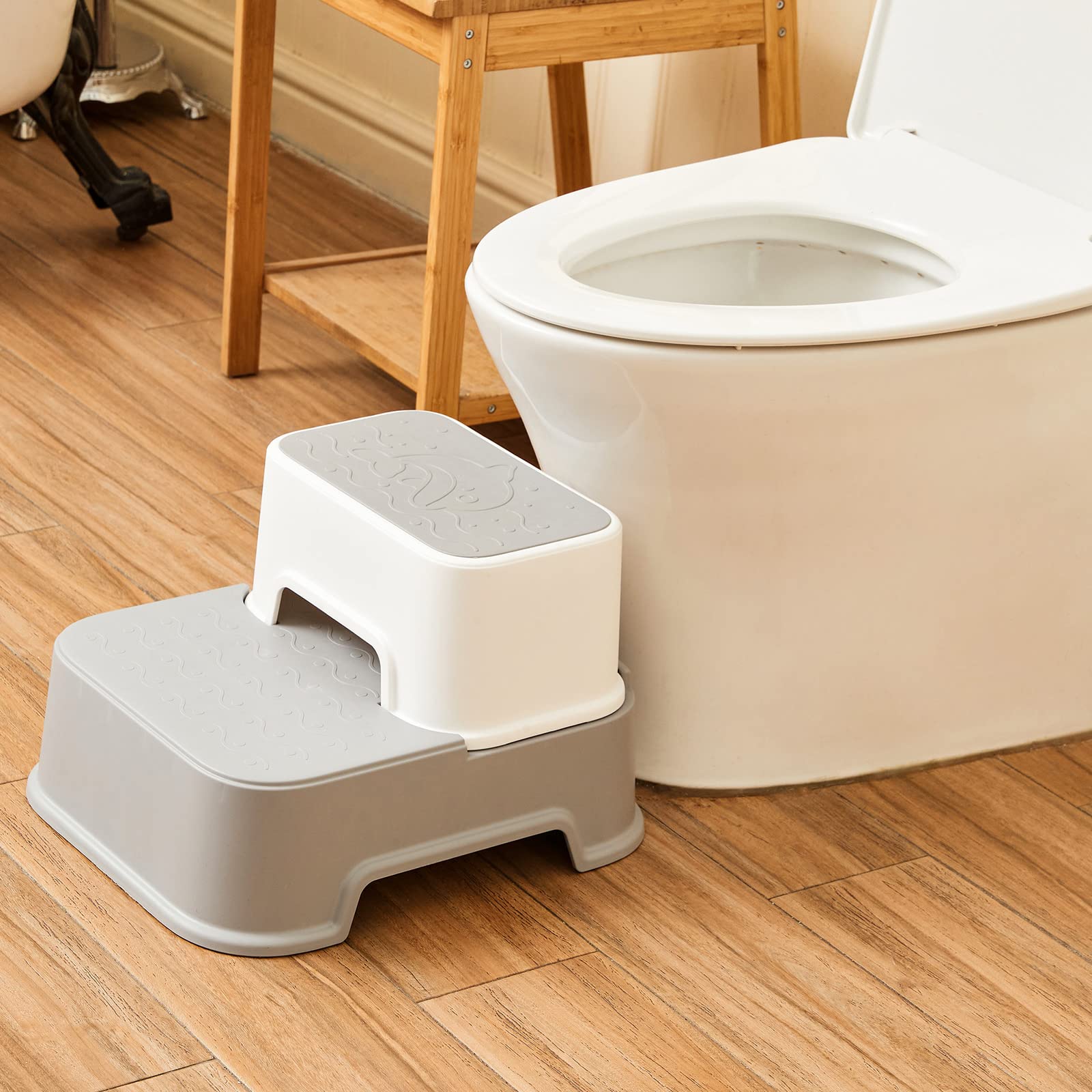 Wiifo sturdy step stool with non-slip base for safety
