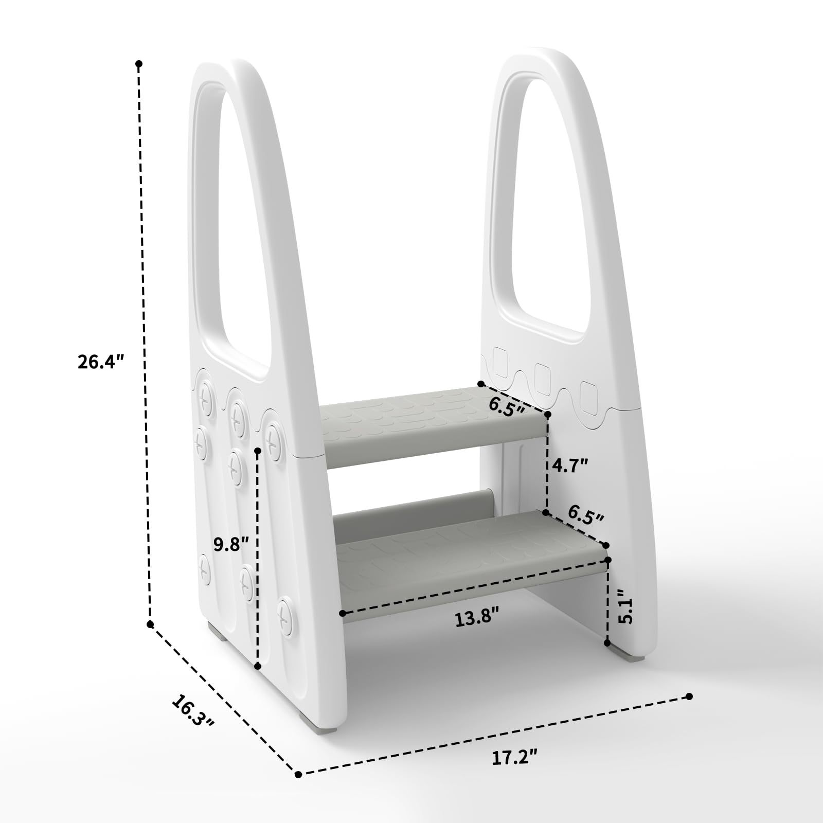 Wiifo toddler stool on kitchen counter helps kids reach safely.