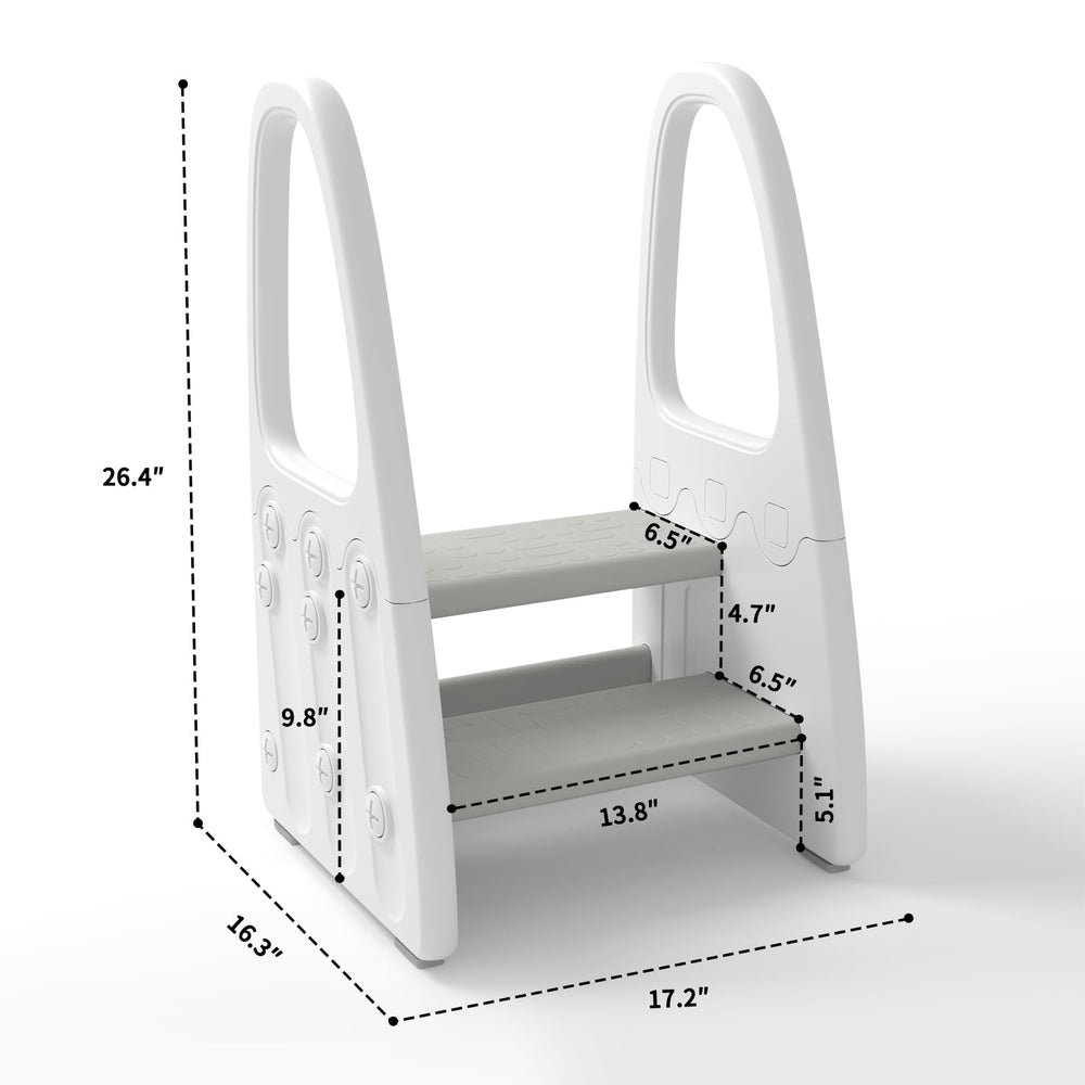Wiifo toddler stool on kitchen counter helps kids reach safely.