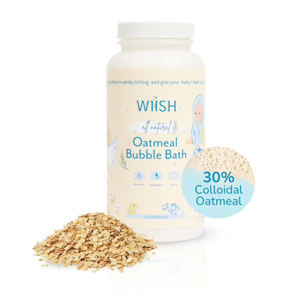 WIISH Baby Oatmeal Bubble Bath ingredients: soothing formula for delicate skin