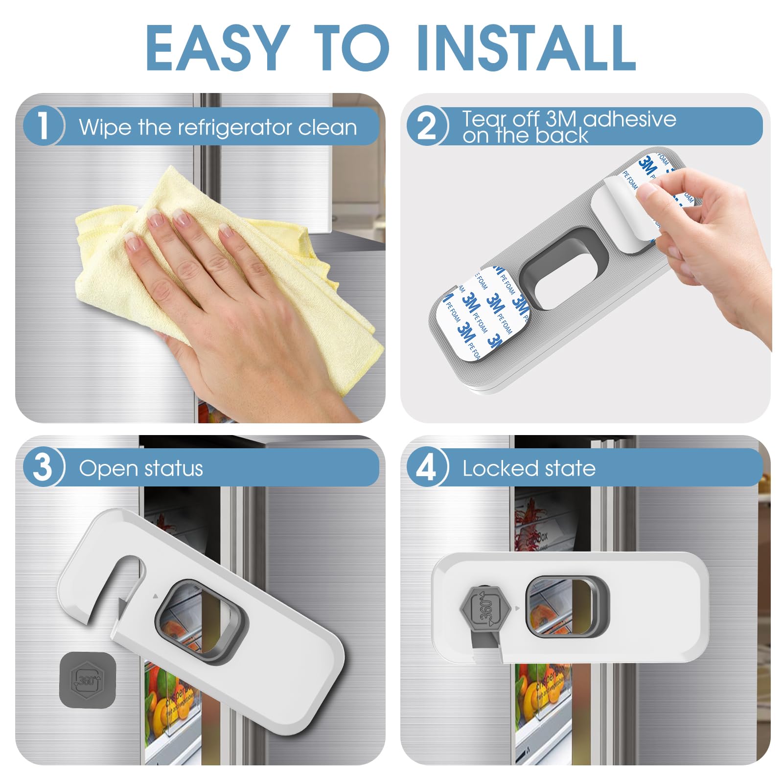Wilbeva fridge lock adhesive ideal for quick surface application.