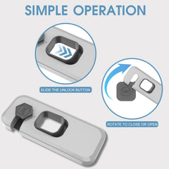 Wilbeva fridge lock installed on refrigerator keeps kids from opening the door.