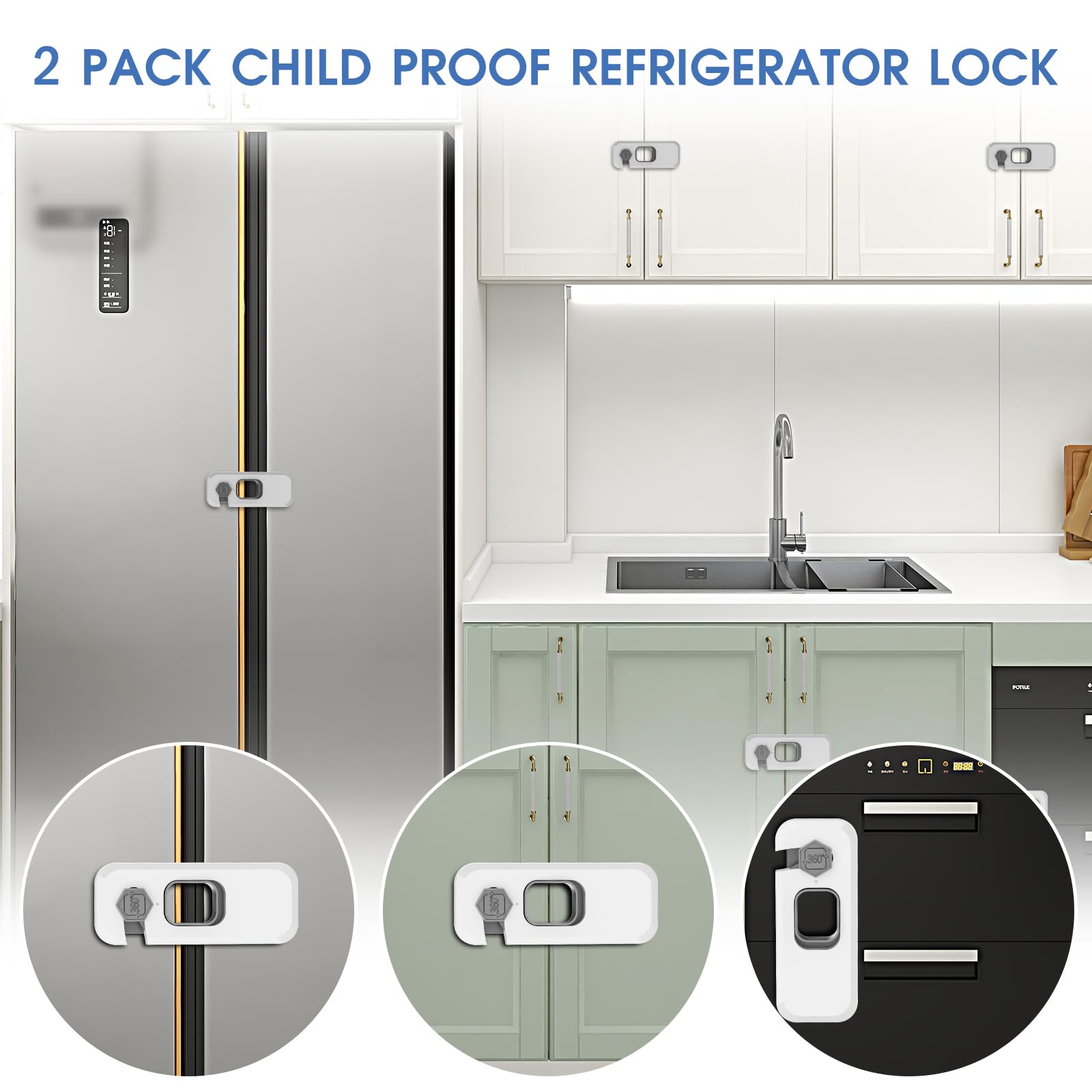 Wilbeva fridge lock includes keys for easy, secure access.