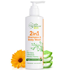 Wild Naturals Baby Eczema Shampoo bottle, gentle daily cleanser for sensitive skin