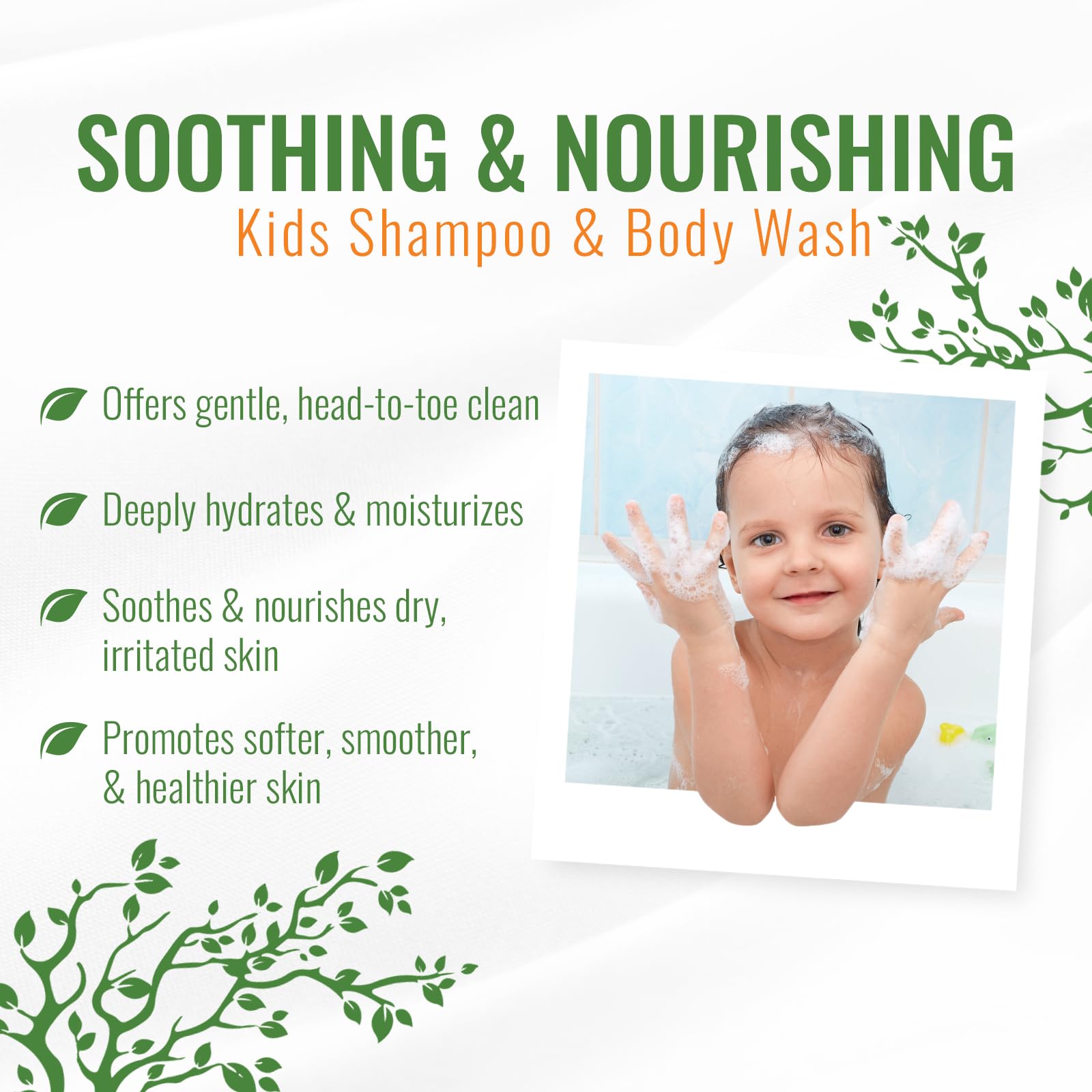 Wild Naturals Baby Eczema Shampoo foam, tear-free bath time