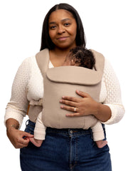 WildBird Aerial Buckle Carrier front view with breathable linen for all-day comfort.