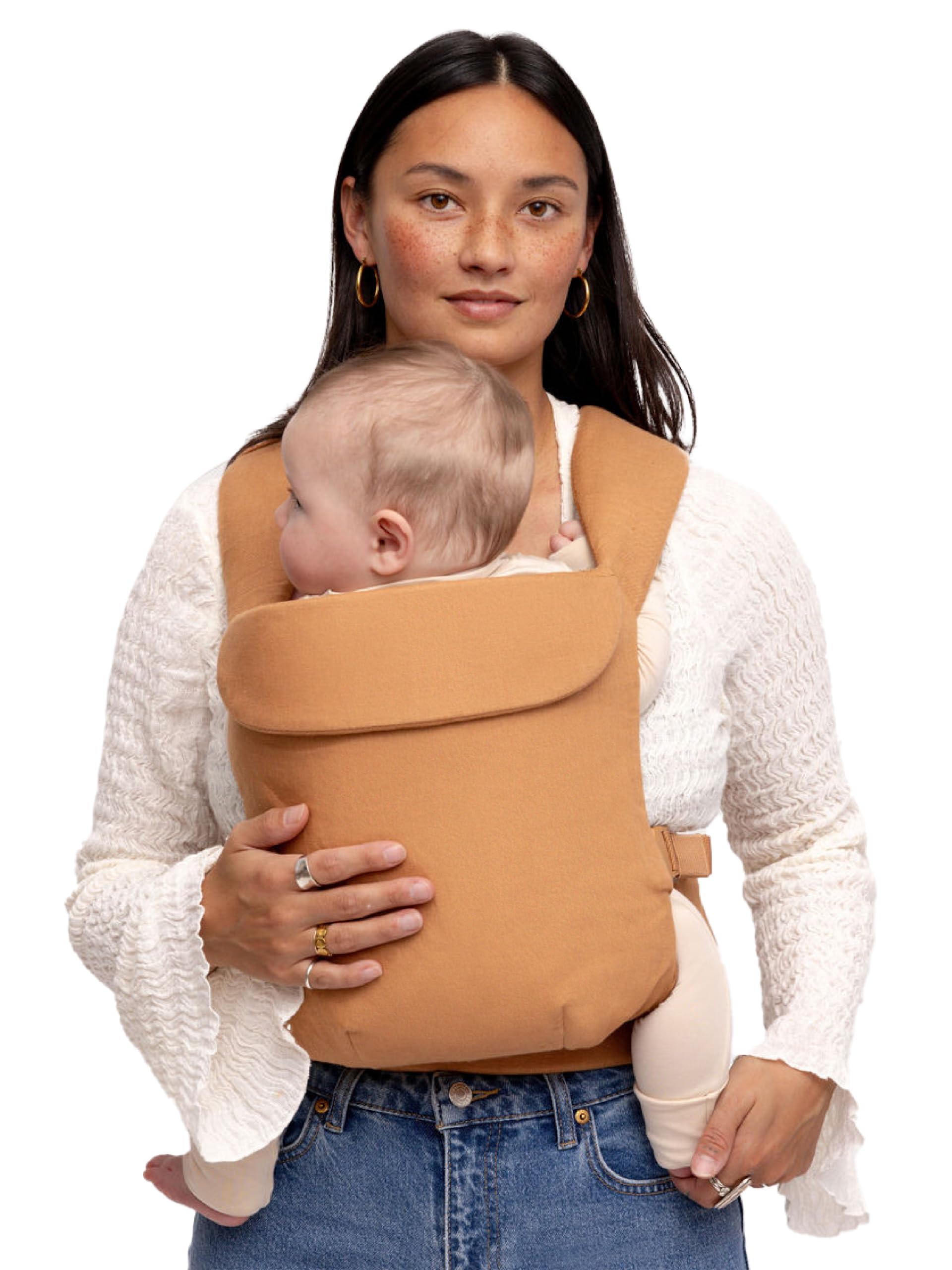 WildBird Aerial Buckle Carrier front view with breathable linen for comfort.