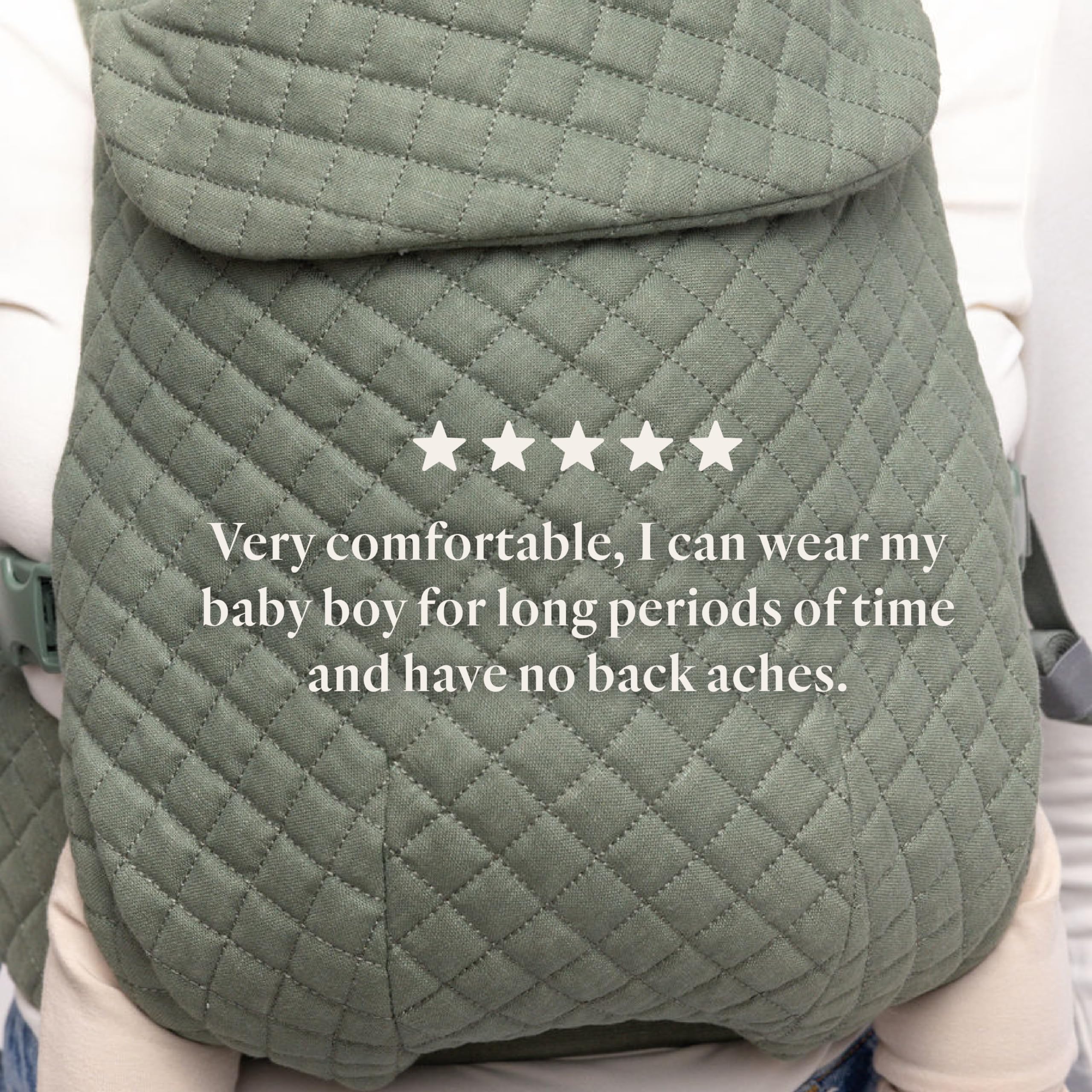 WildBird Aerial Buckle Carrier lumbar support helps even weight distribution.