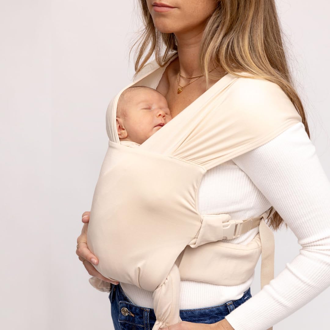 WildBird Aerial Buckle Wrap in front carry for hands-free daily tasks.