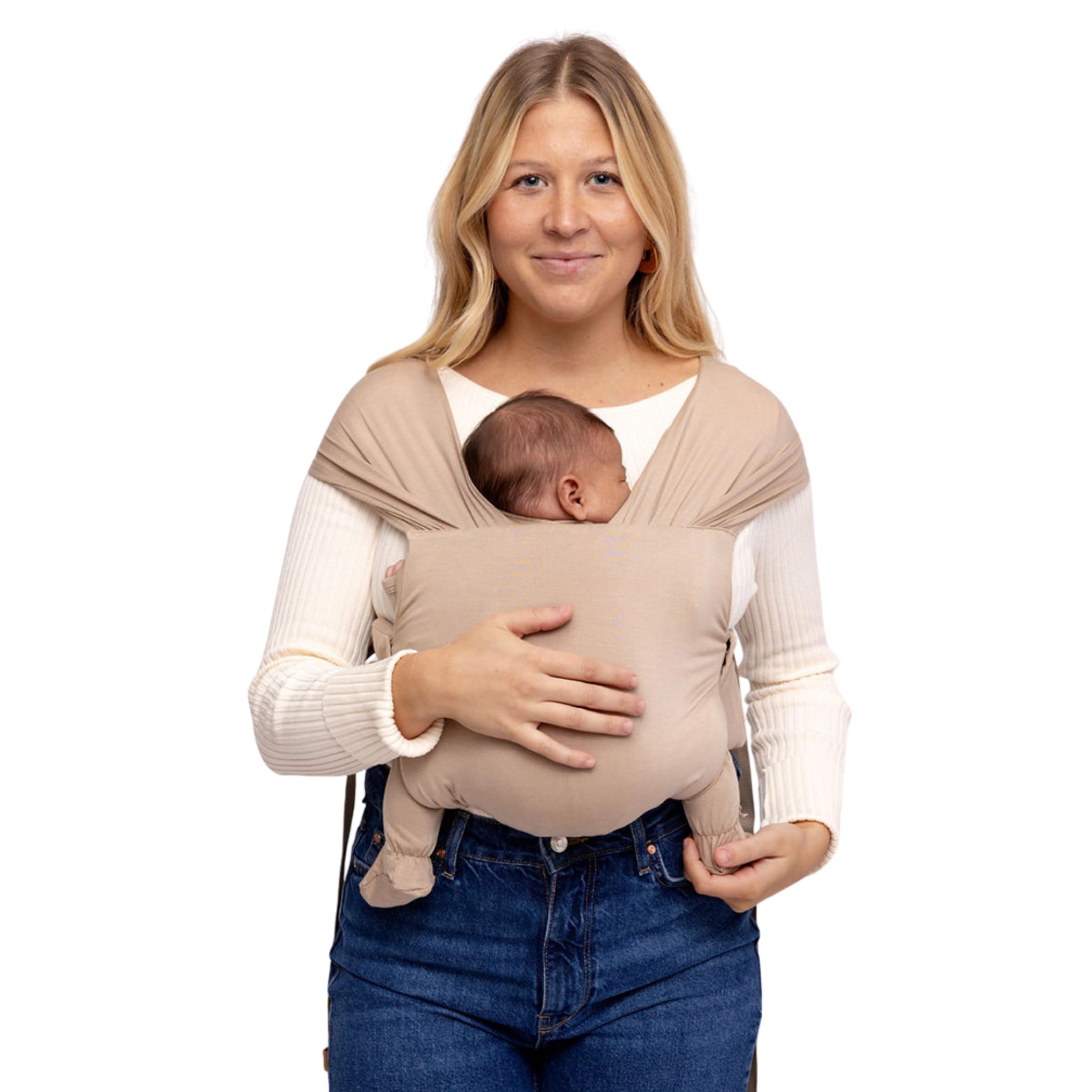WildBird Aerial Buckle Wrap on newborn shows wrap-like coziness.